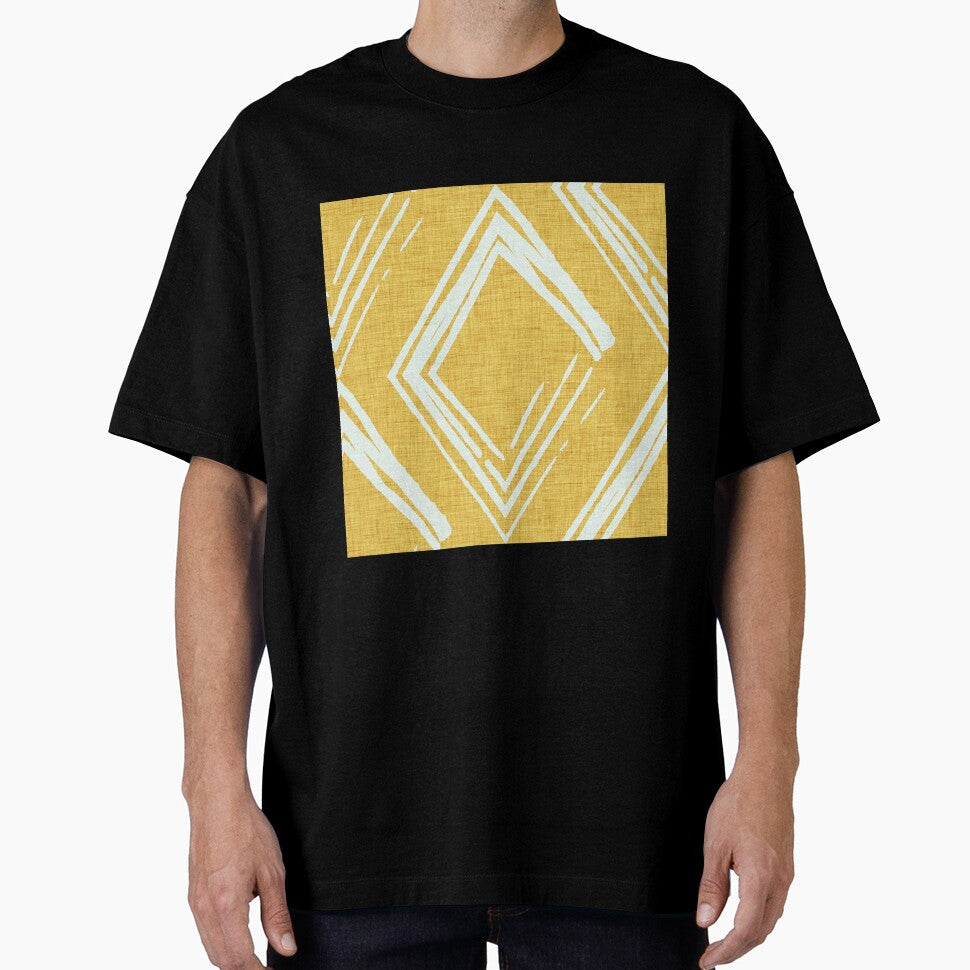Modern Farm House Diamond Abstract Mustard by susycosta