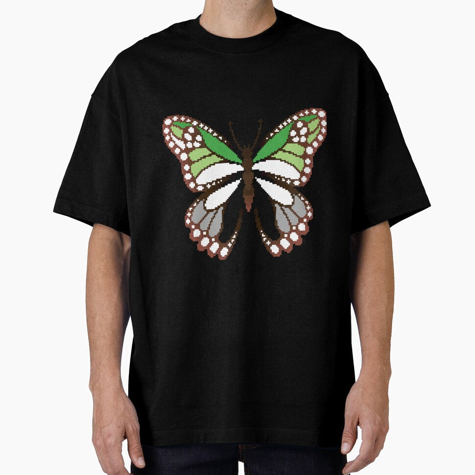 Aromantic Pride Butterfly by MetallicWings15 Unisex , , , Long Sleeve Tee