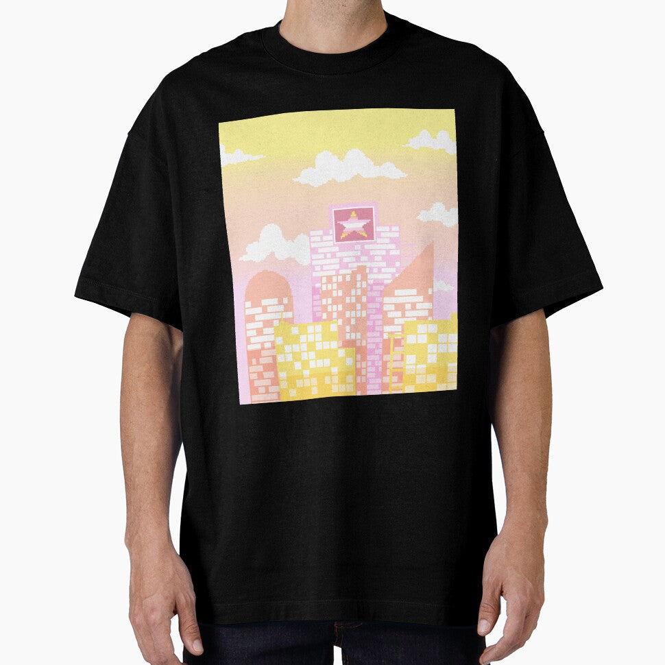 Pixel Pangender Pride City by MetallicWings15 Unisex , , , Long Sleeve Tee