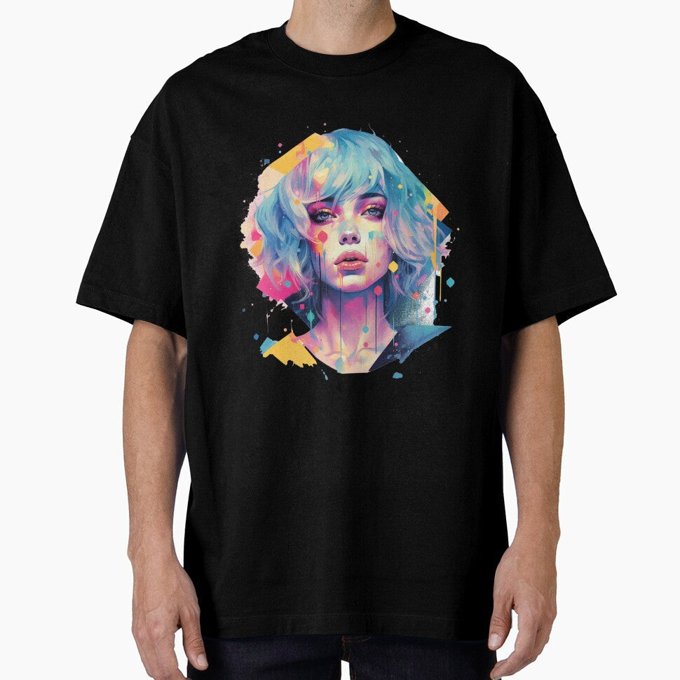 Girl Colorful Palette Vector by ginnychu Unisex , , , Long Sleeve Tee