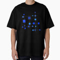 Mid-Century Modern Lines with Blue Squares and Circles by lmers12