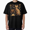 Cat and Coffee Design by Juliascutecornr Unisex , , , Long Sleeve Tee