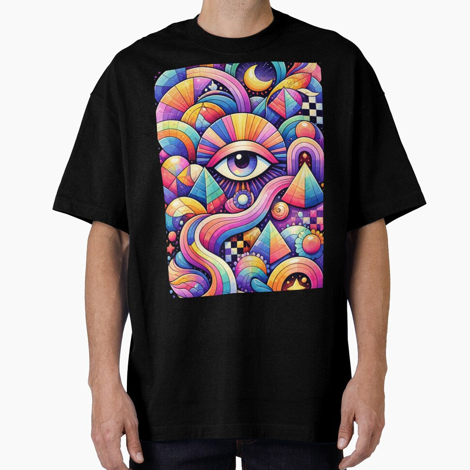 "Psychedelic Cosmic Eye: Abstract Geometry & Pyramids" by Skully-Studio