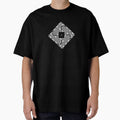 LINDA | White | Modern Geometric Kufi Calligraphy | From Name to Art by FOR YOUR NAME Unisex , , , Long Sleeve Tee