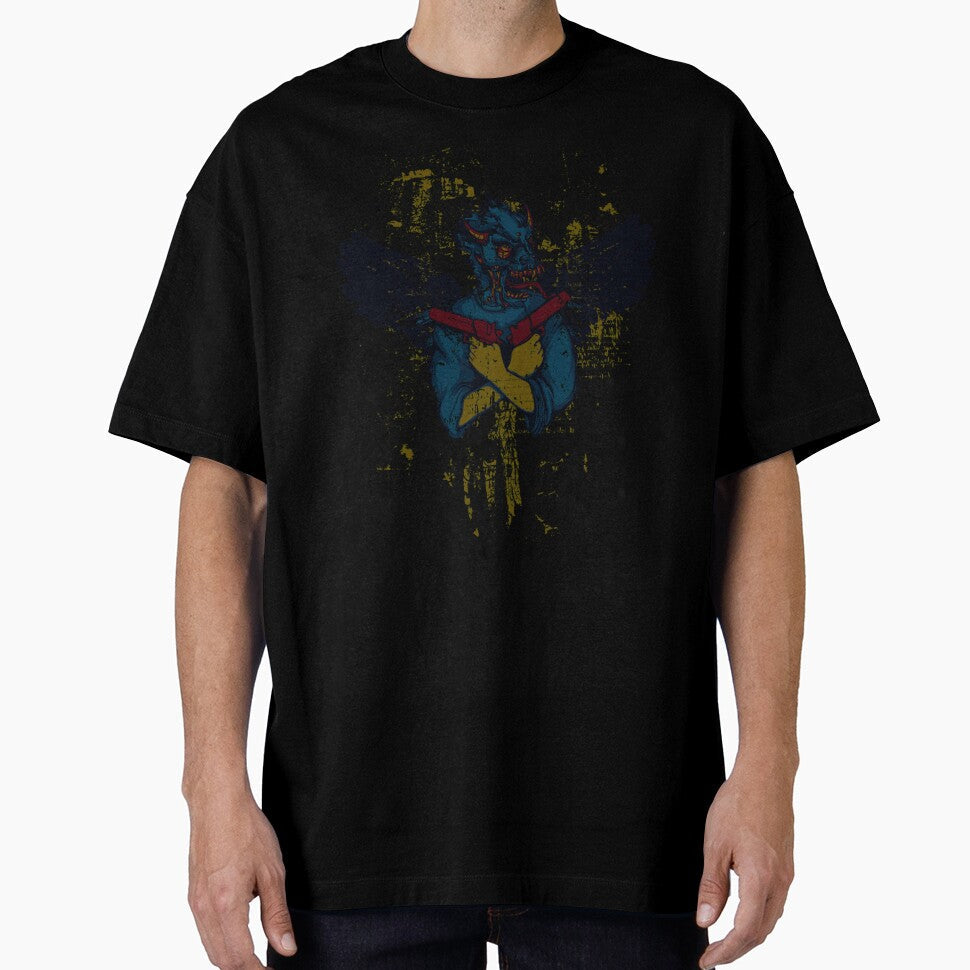 Winged Dragon Hog Face Shirt by Orange Pieces Unisex , , , Long Sleeve Tee