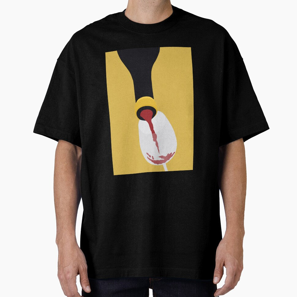 Red wine pouring into glass by Natural Wine Art Unisex , , , Long Sleeve Tee