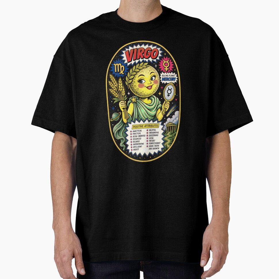 Pop Art of the Cosmos - Virgo by Cosmocharis Unisex , , , Long Sleeve Tee