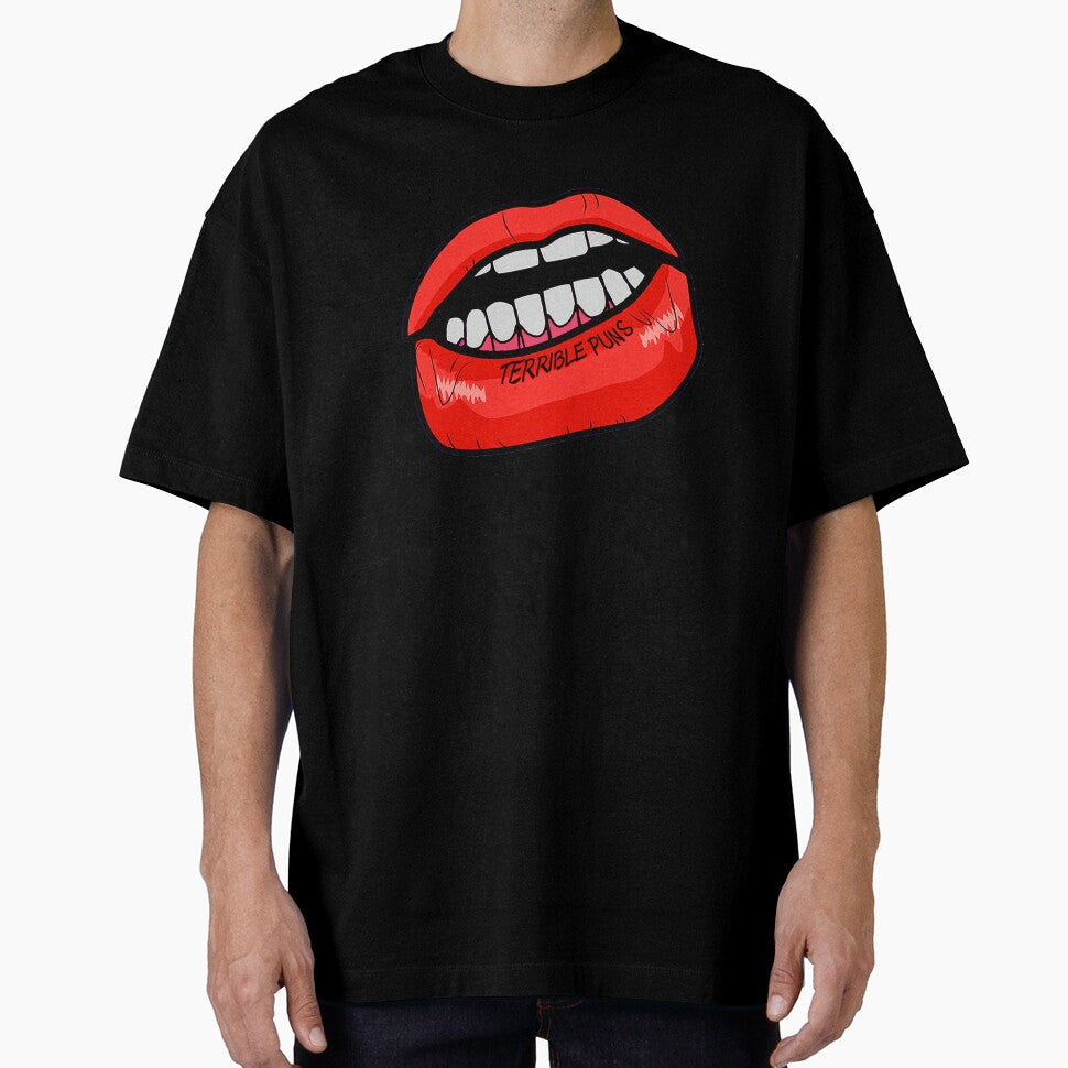 Lip Tattoo of Terrible Puns by Stephanie "Coco" Landry Unisex , , , Long Sleeve Tee
