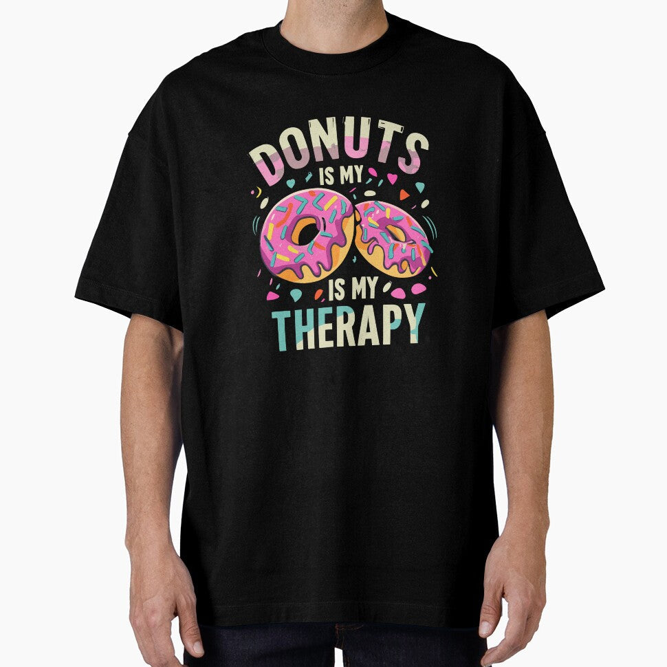 Donuts is my therapy for Donut patry by zezoconan Unisex , , , Long Sleeve Tee