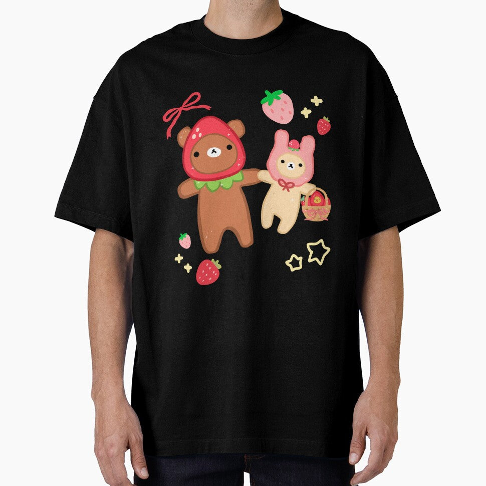 Kawaii Strawberry Bears Pair by starbunnykawaii Unisex , , , Long Sleeve Tee