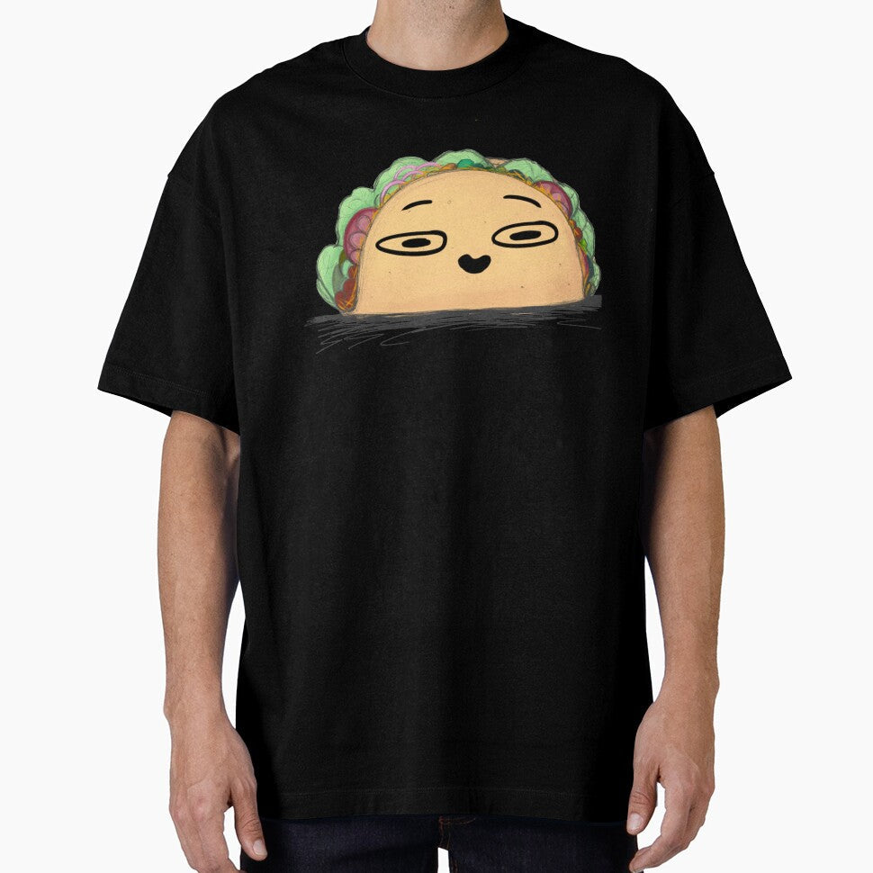 Taco with a funny face by Safawoodsart Unisex , , , Long Sleeve Tee
