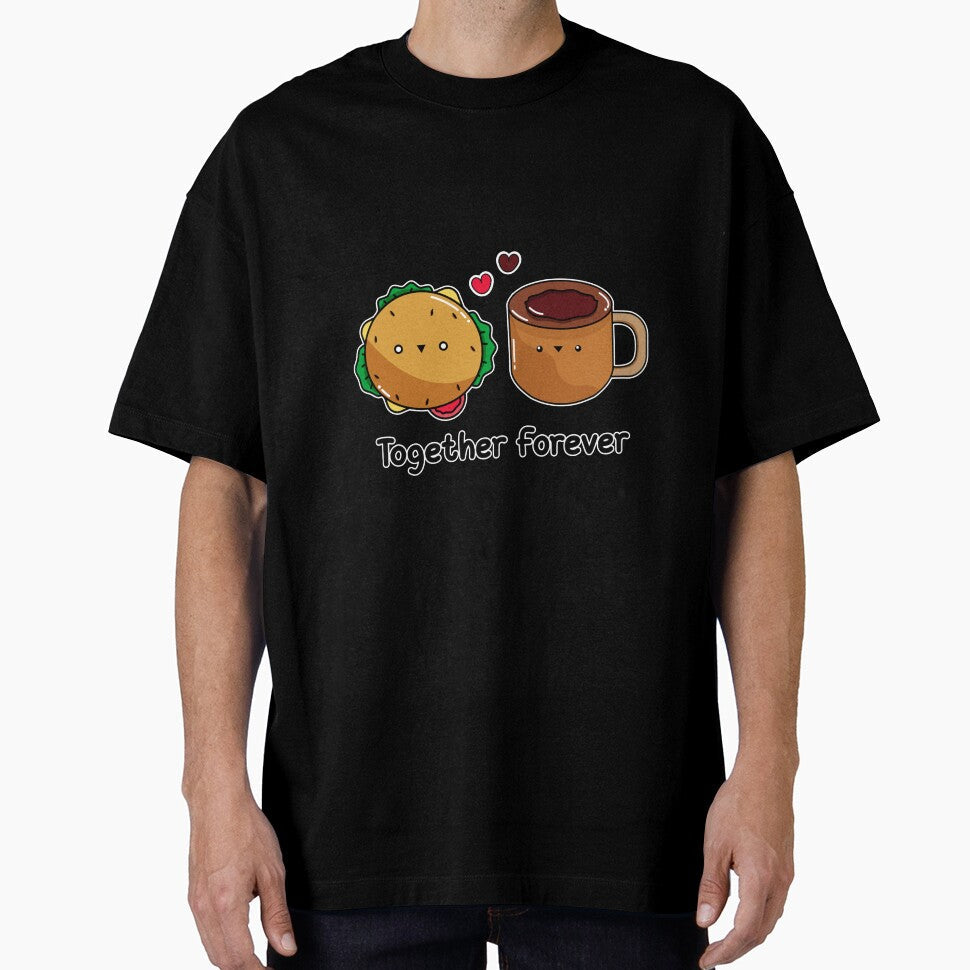 Burger And Coffee Together Friends Lover Who Loves Food And Kawaii by spaceopy Unisex , , , Long Sleeve Tee
