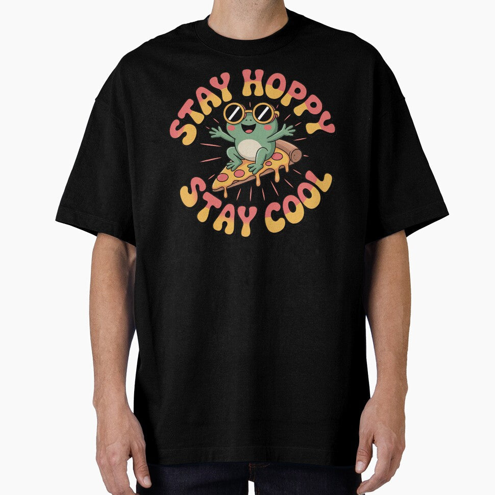 Kawaii Frog, Cute Kawaii Frog Riding On A Pizza Slice by graphic-genie Unisex , , , Long Sleeve Tee