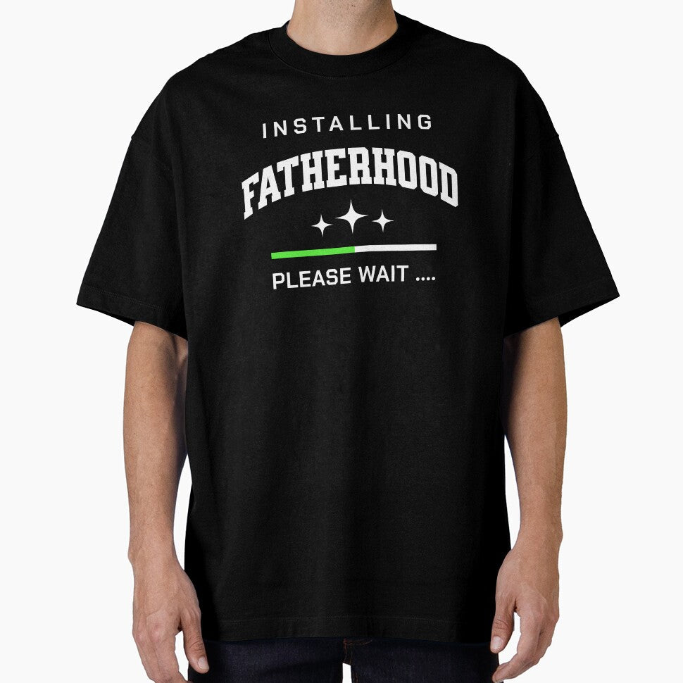Installing Fatherhood Please Wait by munochill Unisex , , , Long Sleeve Tee
