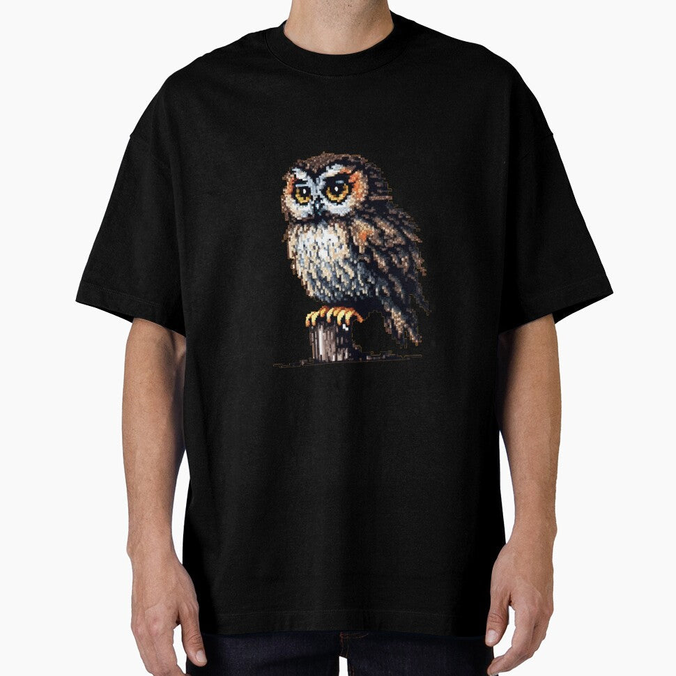 Owls are beautiful - Pixel art by Newtaste-Store Unisex , , , Long Sleeve Tee