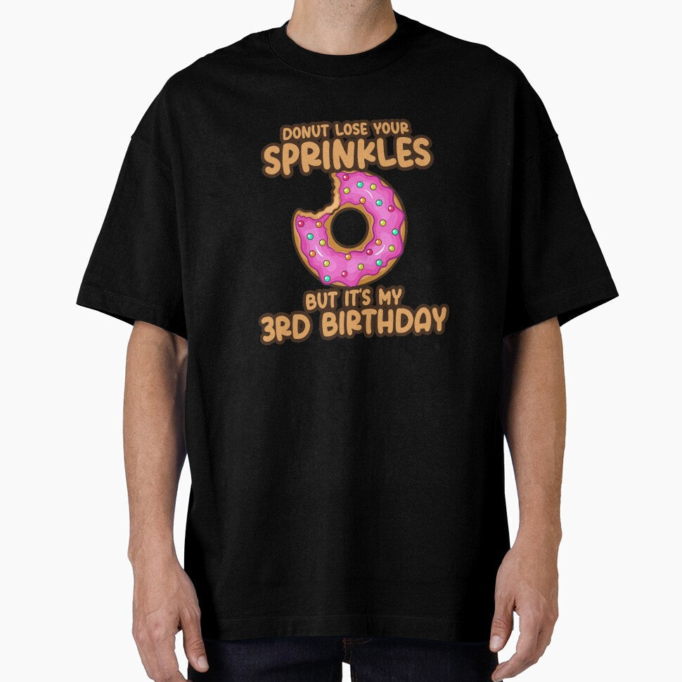 Donut Lose Your Sprinkles 3rd Birthday by SwankyFine Unisex , , , Long Sleeve Tee