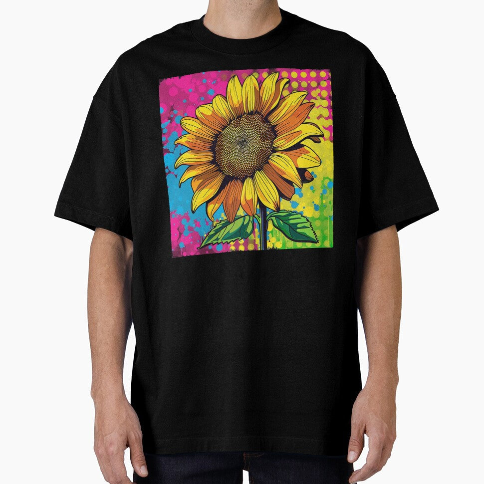 Sunflower Pop Art 7 by AstroRisq Unisex , , , Long Sleeve Tee