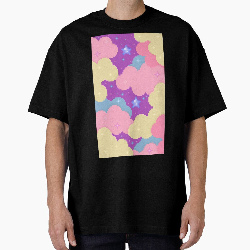 pixel cotton candy clouds by autumnalmanac Unisex , , , Long Sleeve Tee