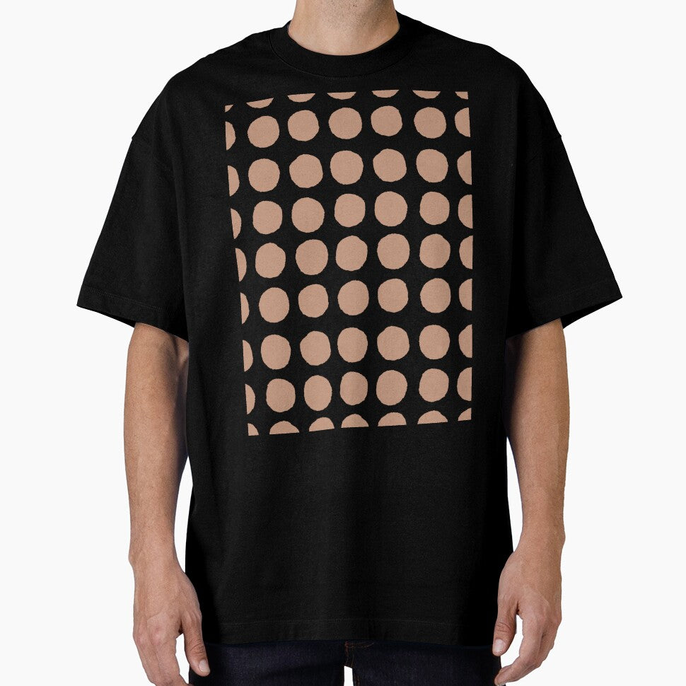 Black and Tan Abstract Polka Dot Pattern Pairs DE 2022 Popular Color Chinook Salmon DET456 by ColorOfTheYears