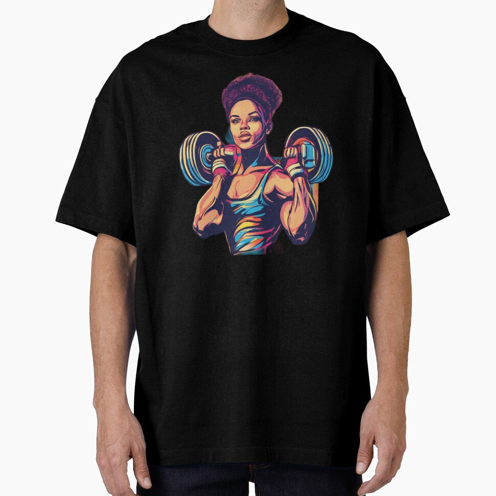 Strong Fitness Woman Illustration – Gym Girl Power Workout Design by Bad7Wear