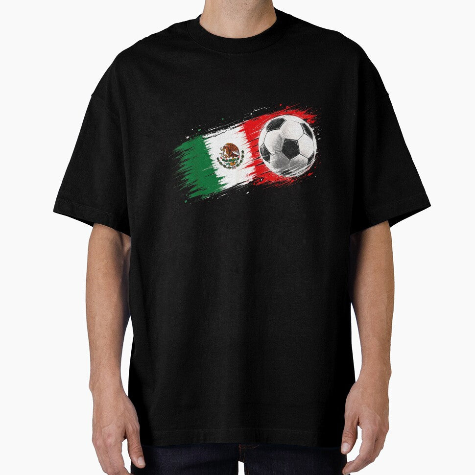 Mexico Flag Soccer Ball Grunge Splash World Cup Football Tournament by MassonCalepon