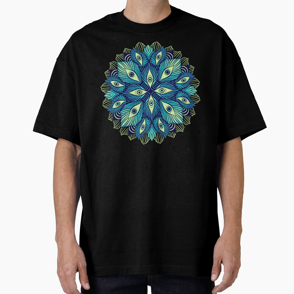 Mystical Eyes: Trippy Blue Spooky Floral Fantasy by Boriana Giormova