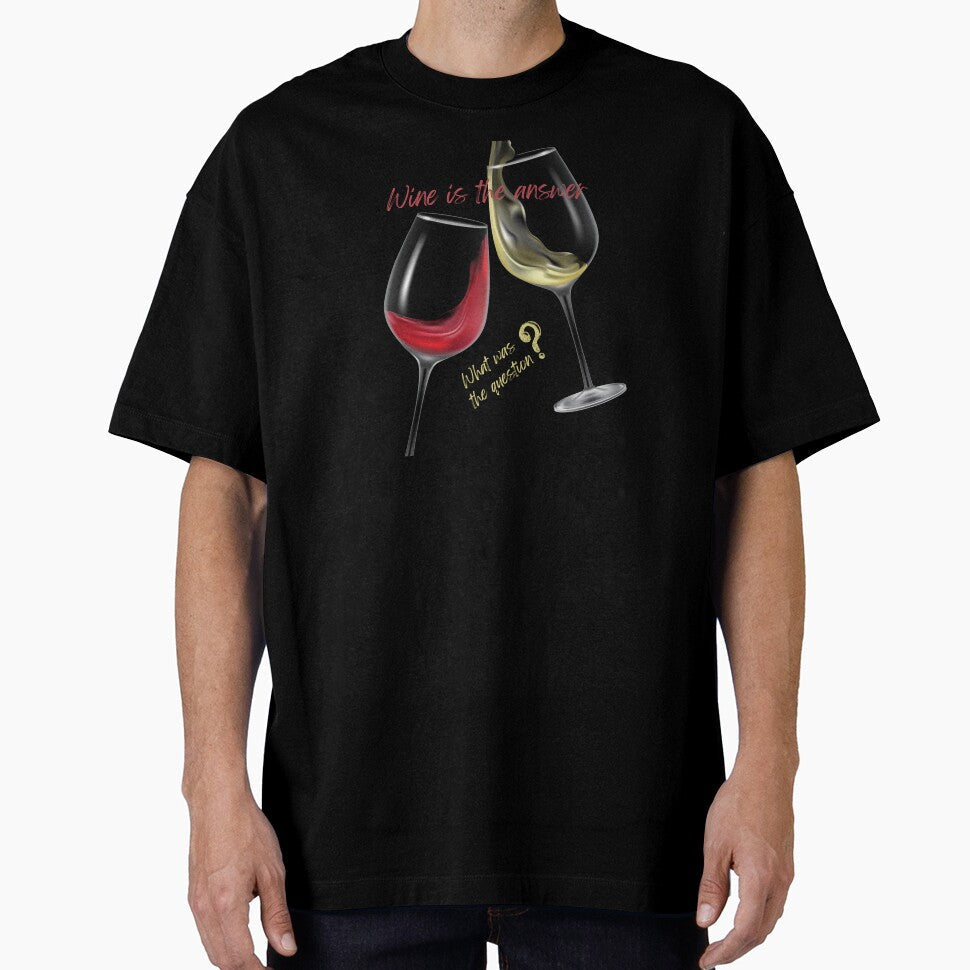 Wine is the answer by Petthecatshop Unisex , , , Long Sleeve Tee