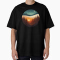 vintage sunset forest moon art by stikrusak Unisex , , , Long Sleeve Tee