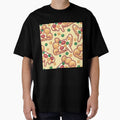 Cheesy Pizza Pattern Graphic by Legendary Status Unisex , , , Long Sleeve Tee