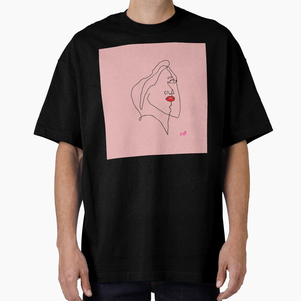 Soft lips - Minimalist female line art illustration by Nenad1994Le