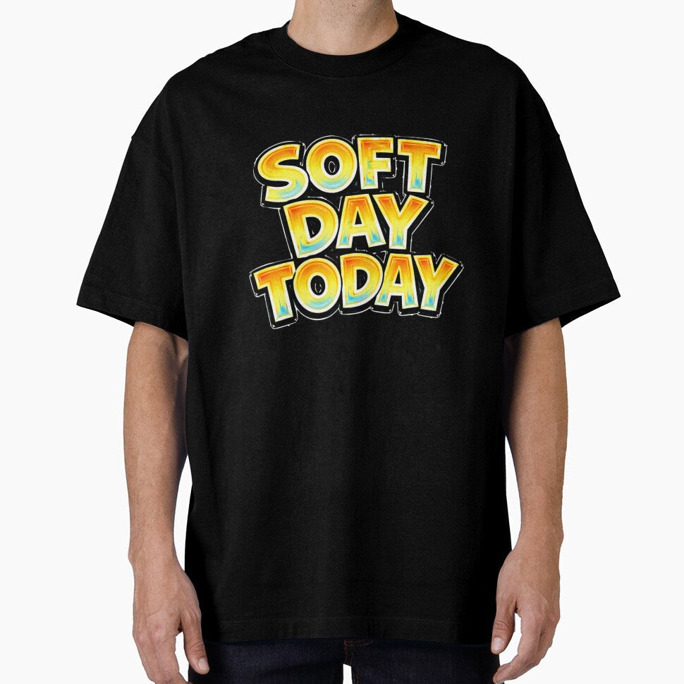 SOFT DAY TODAY – hand drawn childlike typography by Mac Sketches Unisex , , , Long Sleeve Tee