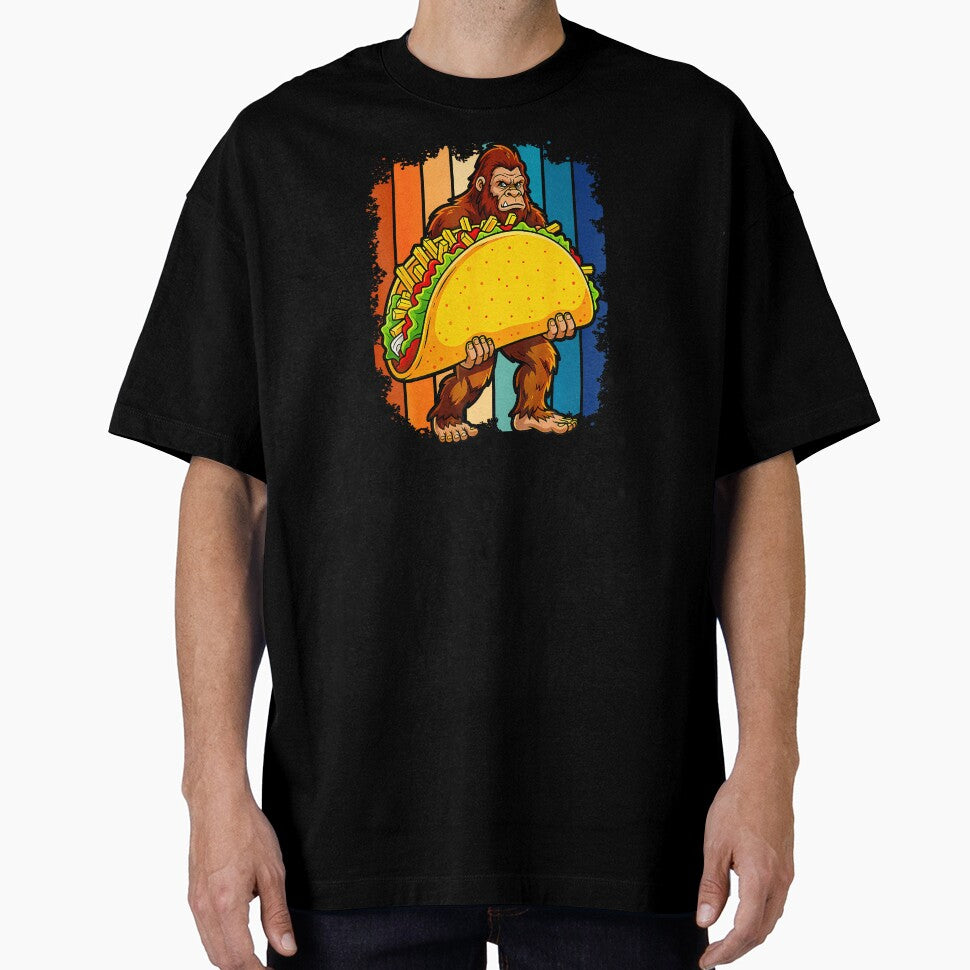 Bigfoot Carrying Taco Funny Cinco De Mayo by Le7yaStore