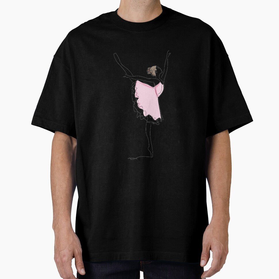 Stylish, Minimalist Ballet Dancer Feminine Line Art Drawing by RLYGR8