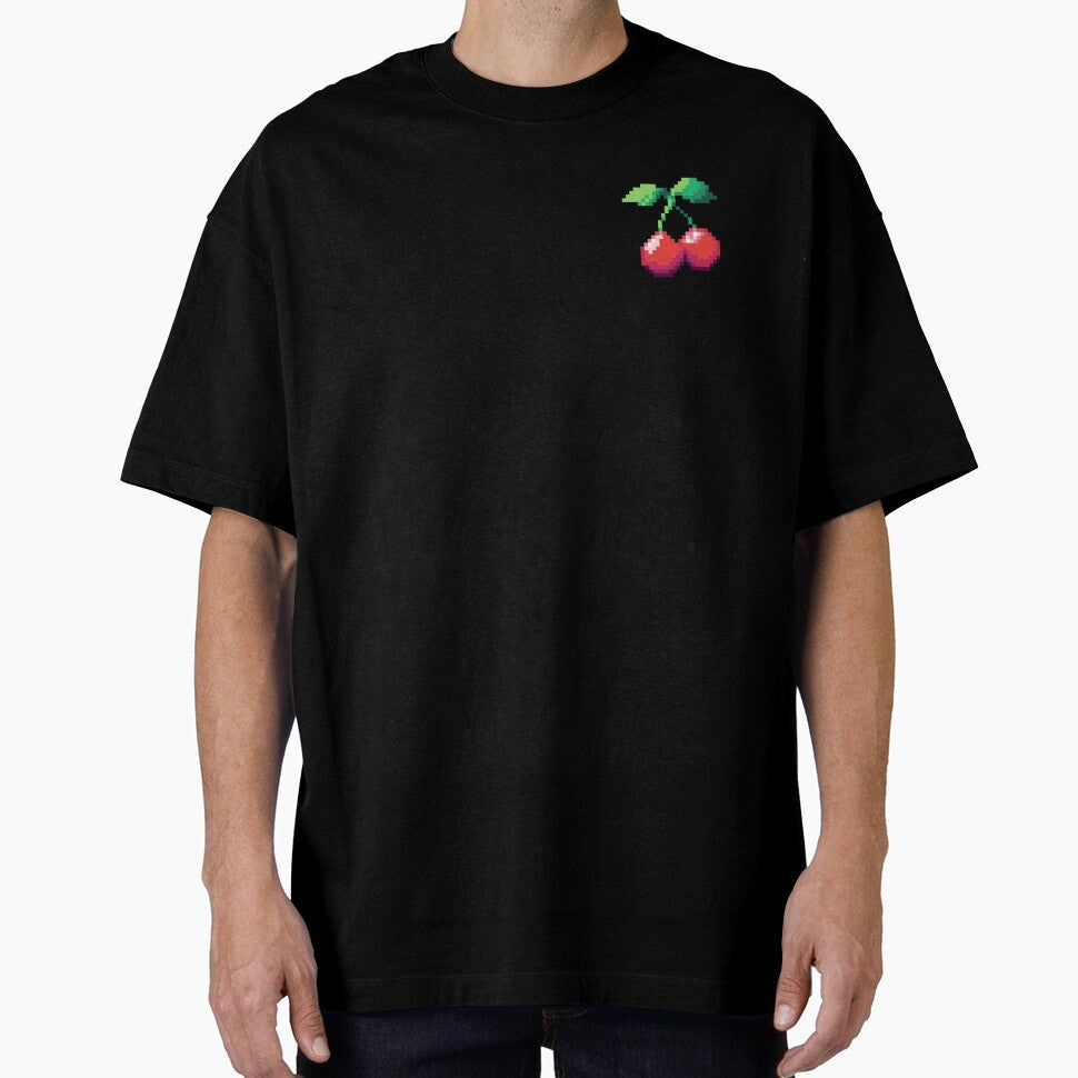 Pixel Cherry - pixel food art by LittleFoodShop Unisex , , , Long Sleeve Tee
