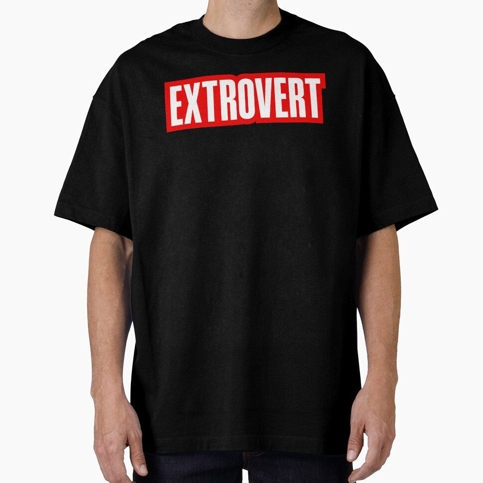 Extrovert, Red Outline by Memes N Lore Unisex , , , Long Sleeve Tee
