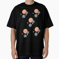 "Abstract Geometric Circles Pattern - Peach and Gray" by El-kaeed