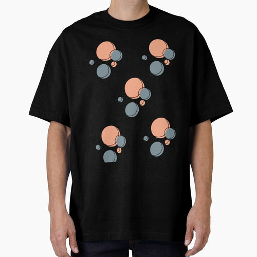 "Abstract Geometric Circles Pattern - Peach and Gray" by El-kaeed