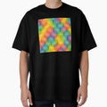 Rainbow Overlapping Circles Geometric Pattern by Tarn
