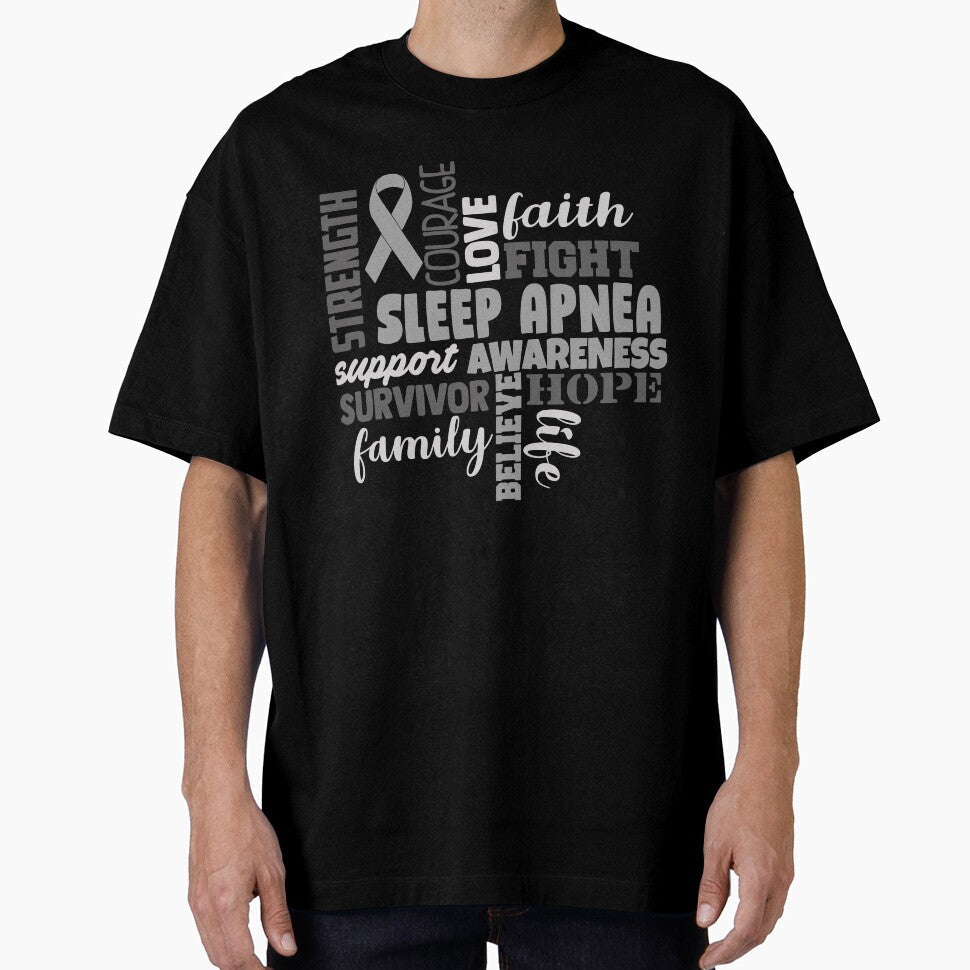 Sleep Apnea Awareness - Strength Courage Faith Hope Love Fight Support Survivor Family Life Believe by Hilten