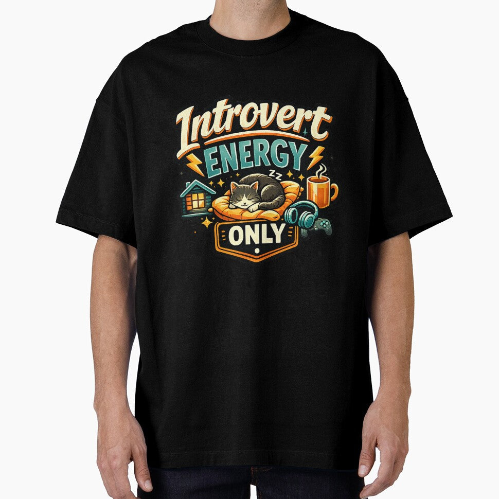 Introvert Energy Only Funny Introvert Humor Meme Antisocial Homebody Design by Nubrixa-Studio