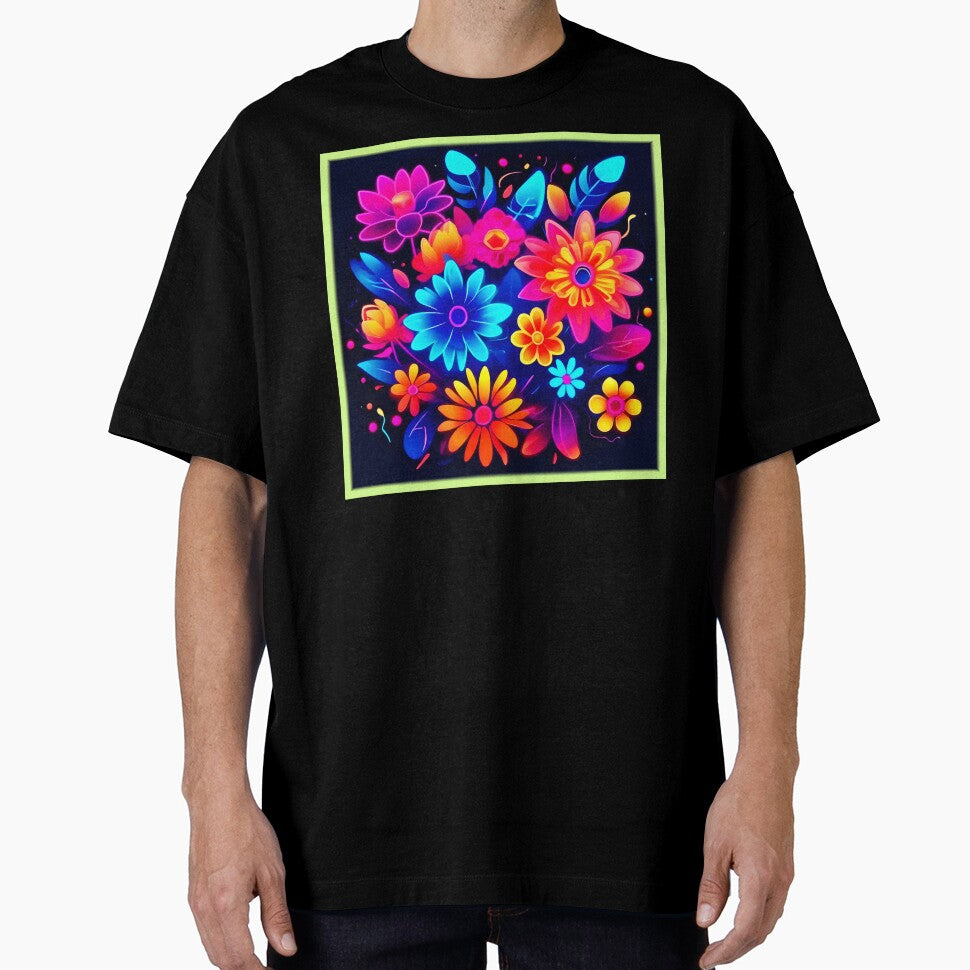 Vibrant Neon Floral Art by Health And Fitness Posts e-Store