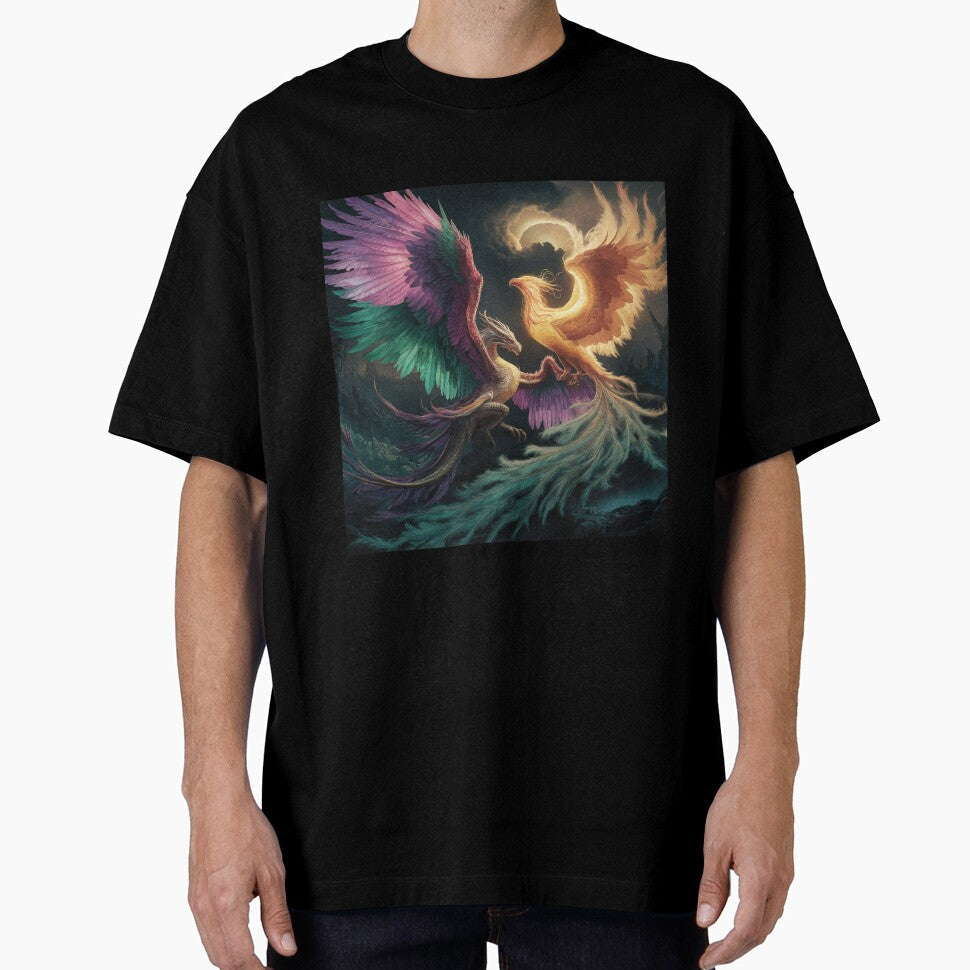 Dragon and Phoenix Art by MyHeartNSoulArt Unisex , , , Long Sleeve Tee