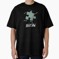 Jiggy Saw Funny Dancing Jigsaw Puzzle Pun (Dark BG) by punnybone Unisex , , , Long Sleeve Tee