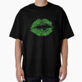 Stylish Green Glitter Lips by NirVenaArt