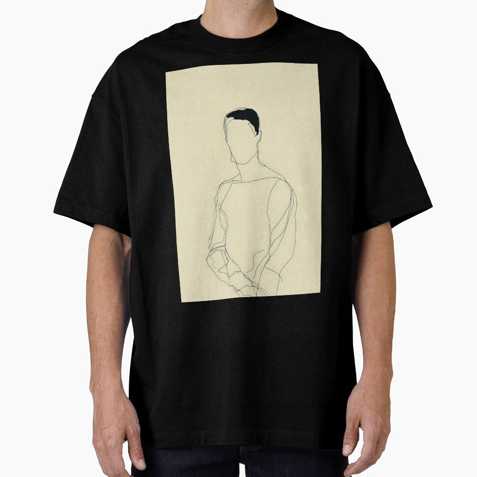 Faceless Man Minimalist Line Art Portrait by Atlas Kai