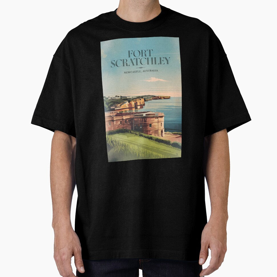 Newcastle Vintage Travel Poster by TravelerRat Unisex , , , Long Sleeve Tee