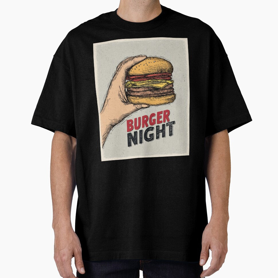 Burger Night by StudioRedKoala Unisex , , , Long Sleeve Tee