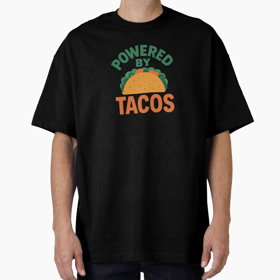 Powered by Tacos by FrictionMaxxing Unisex , , , Long Sleeve Tee