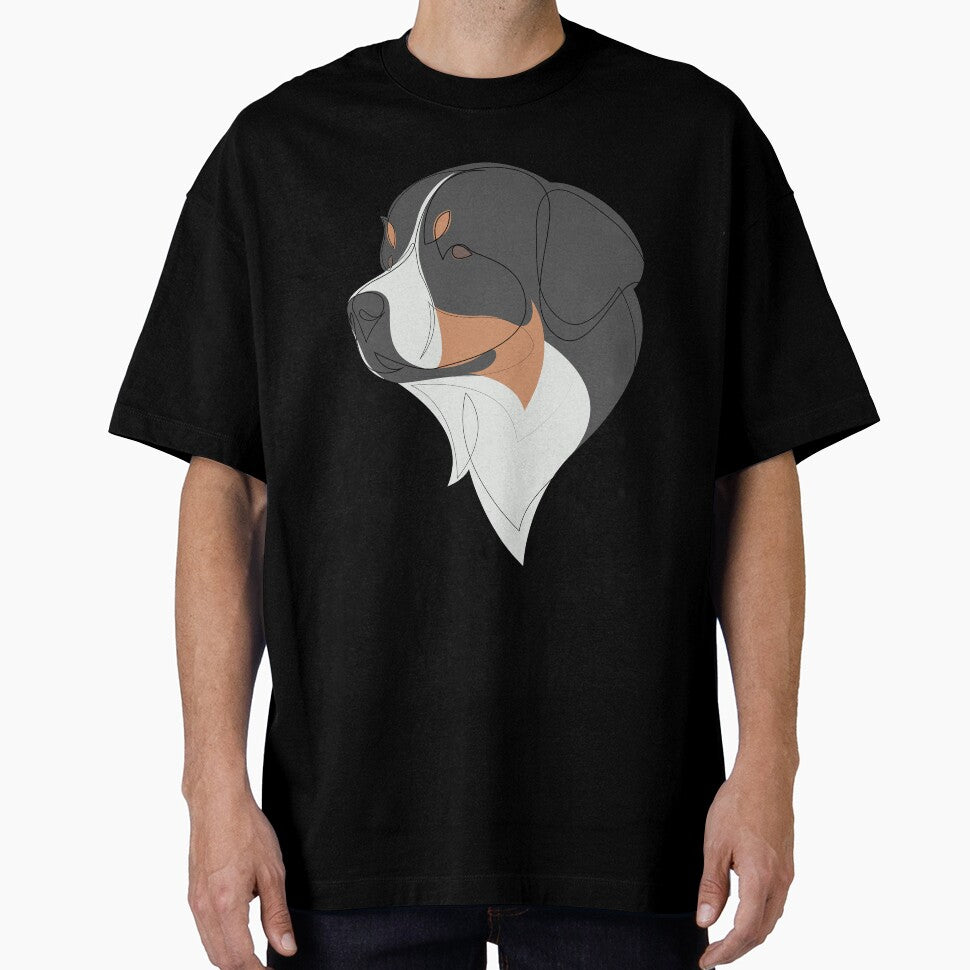 Bernese Mountain Dog - continuous line by addillum