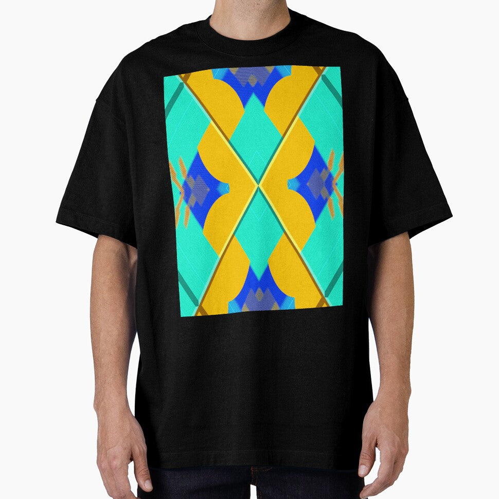 Vibrant music abstract geometric minimalist guitar exotic summer blue - sunny gift for guitarists musicians and minimalist music and guitar lover by Ralek